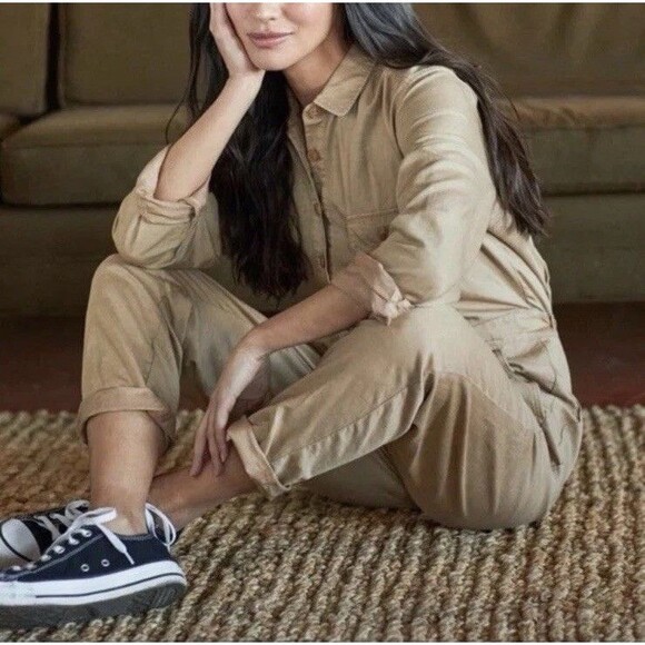 Outerknown Women's Size XL Sand Tan S.E.A. Sea Suit Jumpsuit Coveralls NWT - Picture 6 of 7